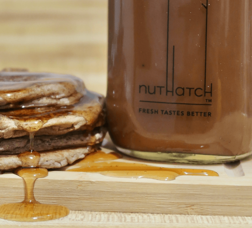 Vegan Chocolate Oat Milk Pancakes - Nuthatch