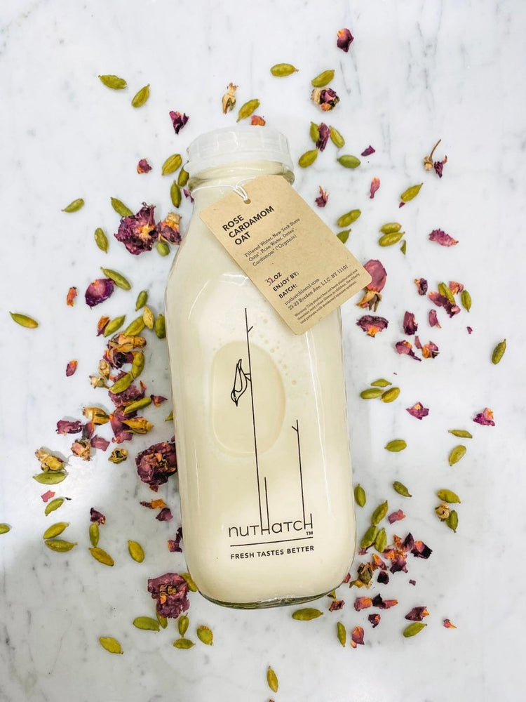 Rose Cardamom Oat *Milk of the Month!* - Nuthatch Fresh Plant-Based Milks