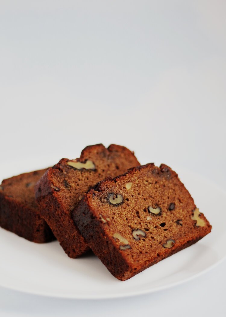Vegan Walnut Banana Bread: 3 Slices - Nuthatch Local Baked Goods